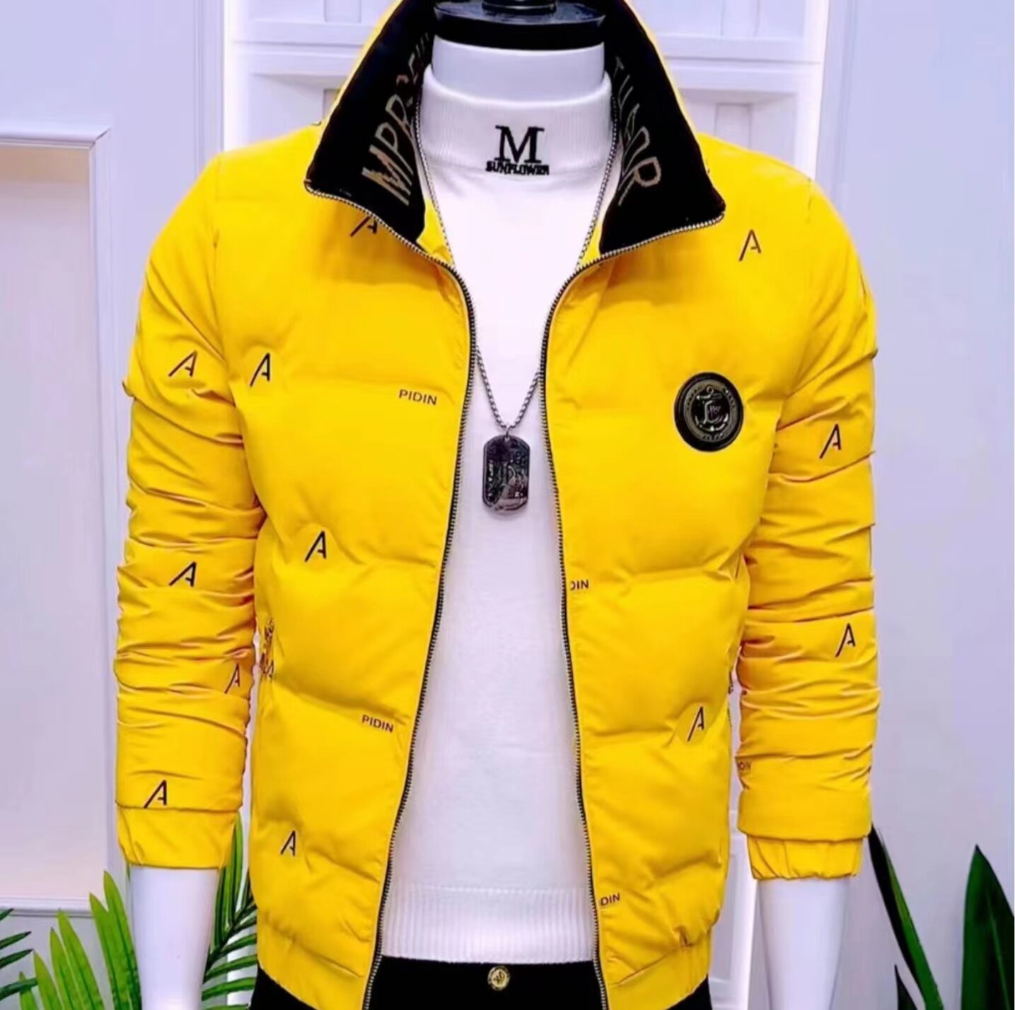 2025新款冬季棉衣男士外套韩版修身短款立领纯色加厚抗寒保暖棉服