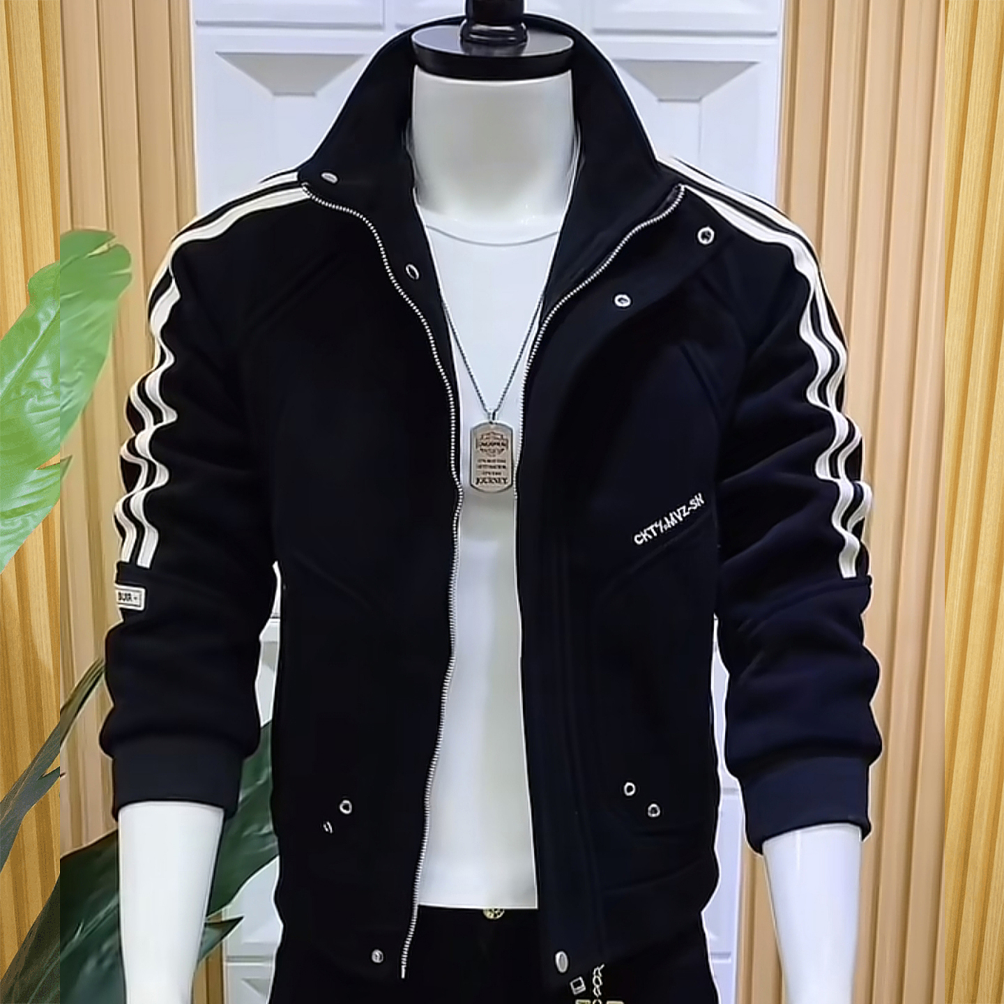 男士夹克秋冬新款外套时尚韩版修身立领加厚保暖休闲帅气百搭潮流