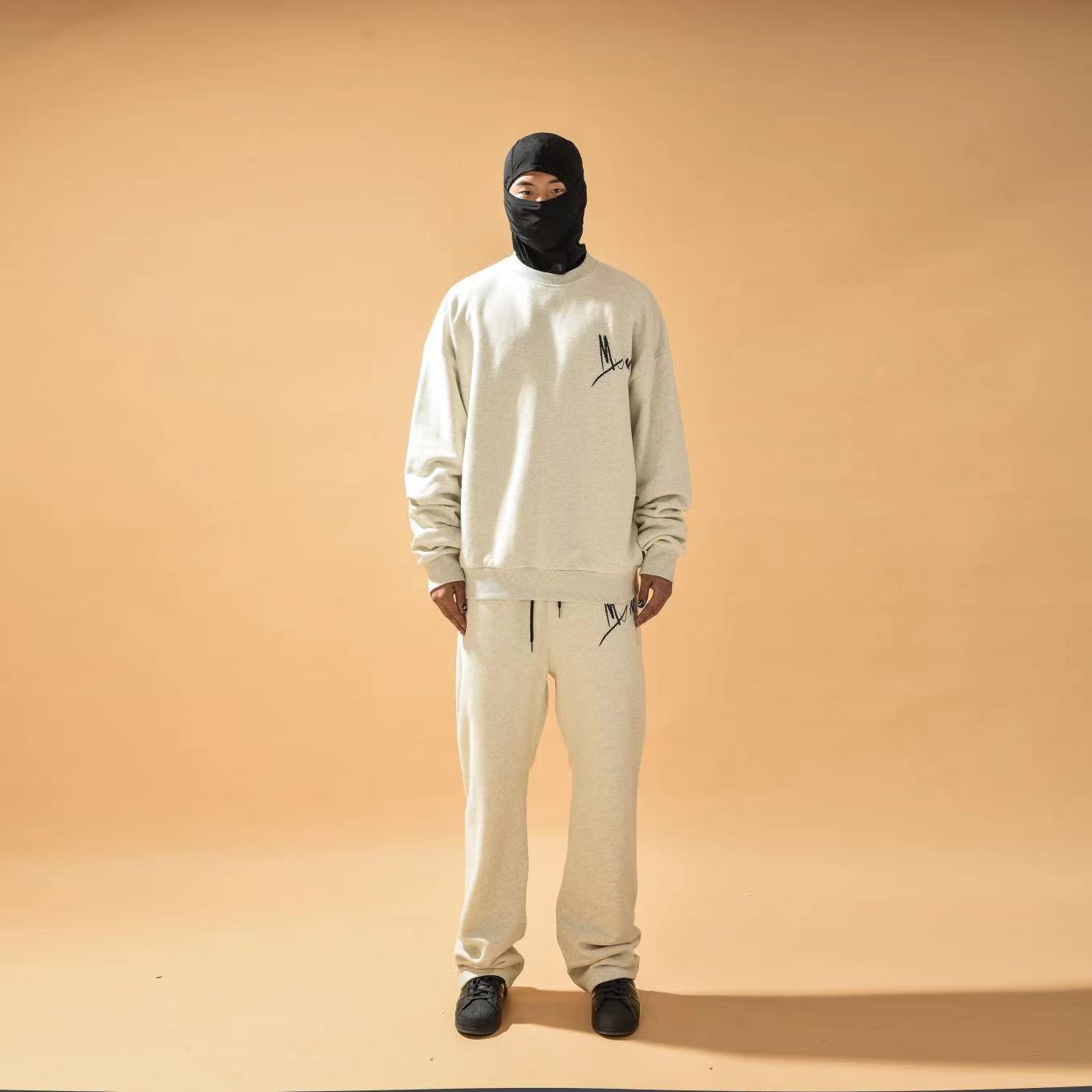 基础手写字体多色卫衣套装