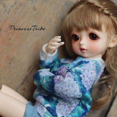 限量原创面料6分bjd小布blythe卫衣绣球花princess部落1/6娃衣T恤