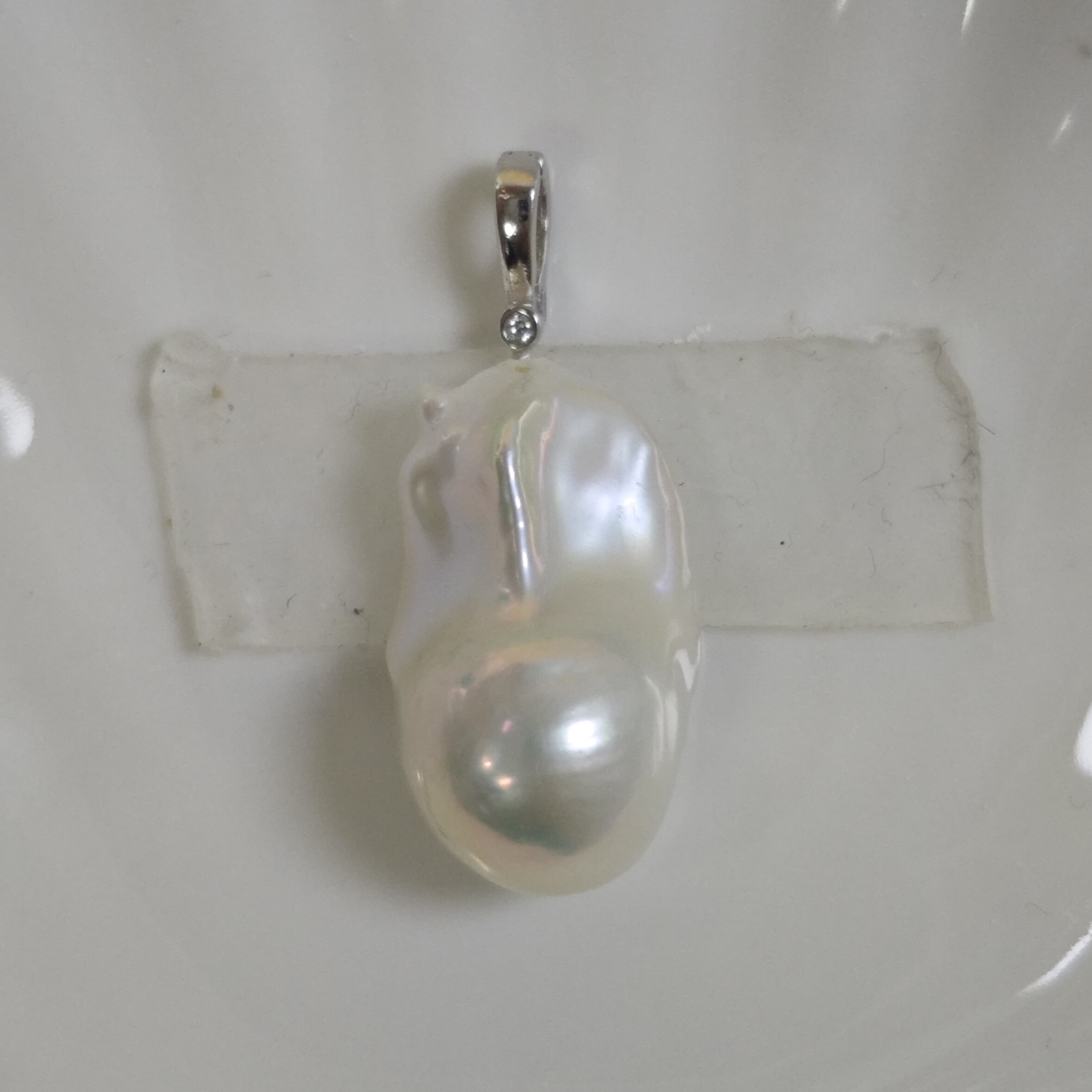 特价-不-退-换-15x25mm巴洛克珍珠吊坠(配925银小万能扣)