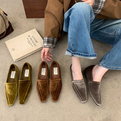 SHOE-REN韩式复古风方头
