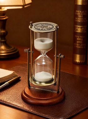 旋转皇冠沙漏计时器创意装饰摆件