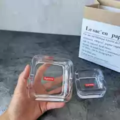 Trendy Brand Sup Household Glass Ashtray, Small and Exquisite, Fashionable Cigarette Holder, Light Luxury, Creative for Living Room, High-End Ashtray for Hotels