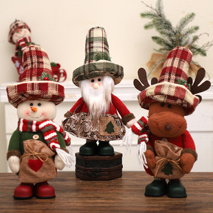 Christmas Decoration Stand up Doll Santa Claus Snowman公仔