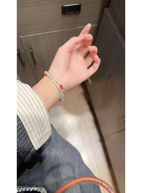 天然白水晶手链女小众精致装饰品