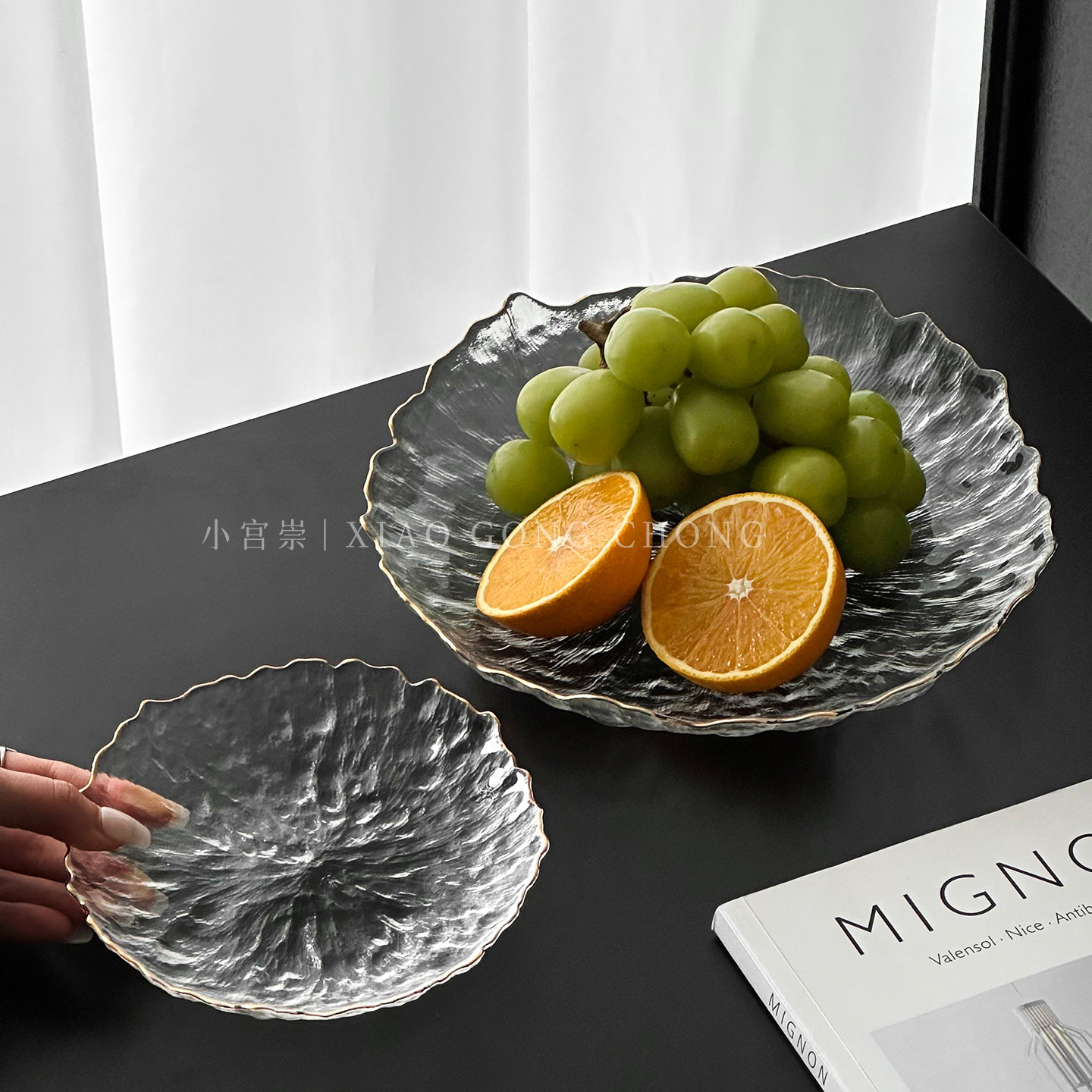 水果盘家用客厅茶几玻璃冰川盘子高级感轻奢糖果零食点心盘干果盘,餐饮具,果盆/果盘/果篮,淘宝优惠券,粉丝福利购,淘宝优惠卷