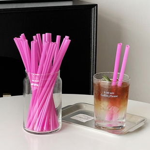 韩式ins风爱心吸管高颜值心形独立包装吸管咖啡饮料果汁粉色吸管