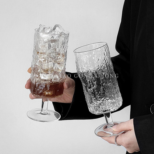 森系家用树皮纹玻璃咖啡杯