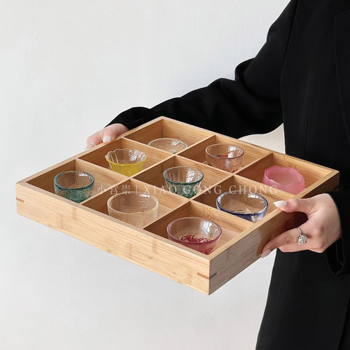 日式家用玻璃彩色琉璃清酒杯