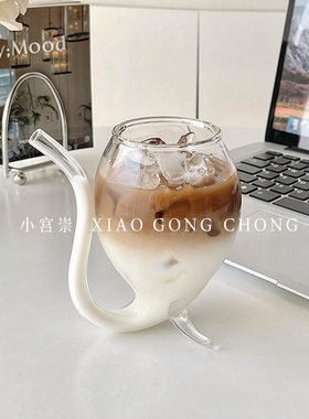 ins风玻璃杯咖啡杯吸血鬼杯