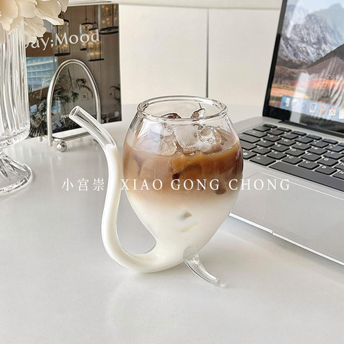 ins风玻璃杯咖啡杯吸血鬼杯