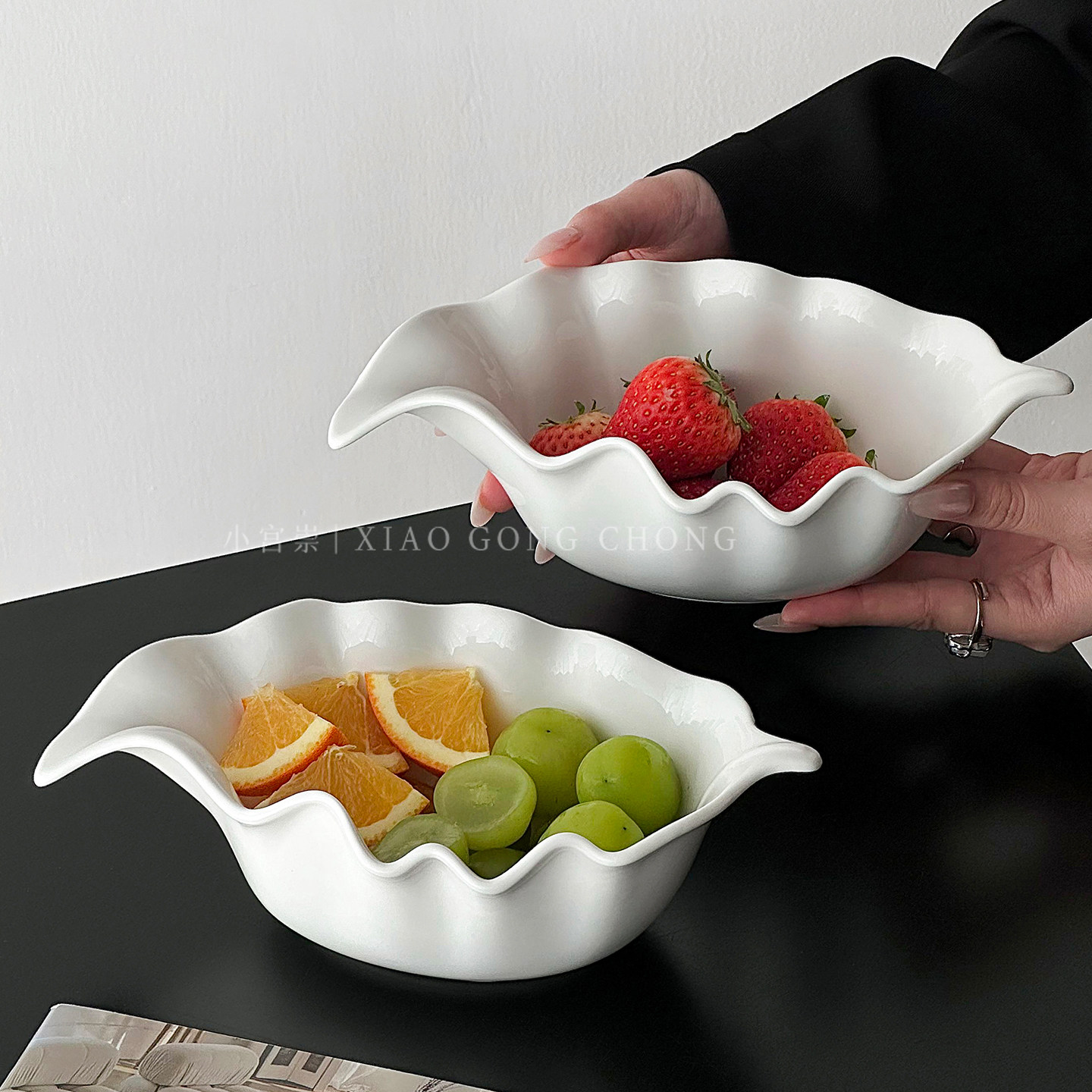 侘寂风陶瓷水果盘高颜值创意树叶纹沙拉盘精致下午茶点心盘异形盘,餐饮具,果盆/果盘/果篮,淘宝优惠券,粉丝福利购,淘宝优惠卷