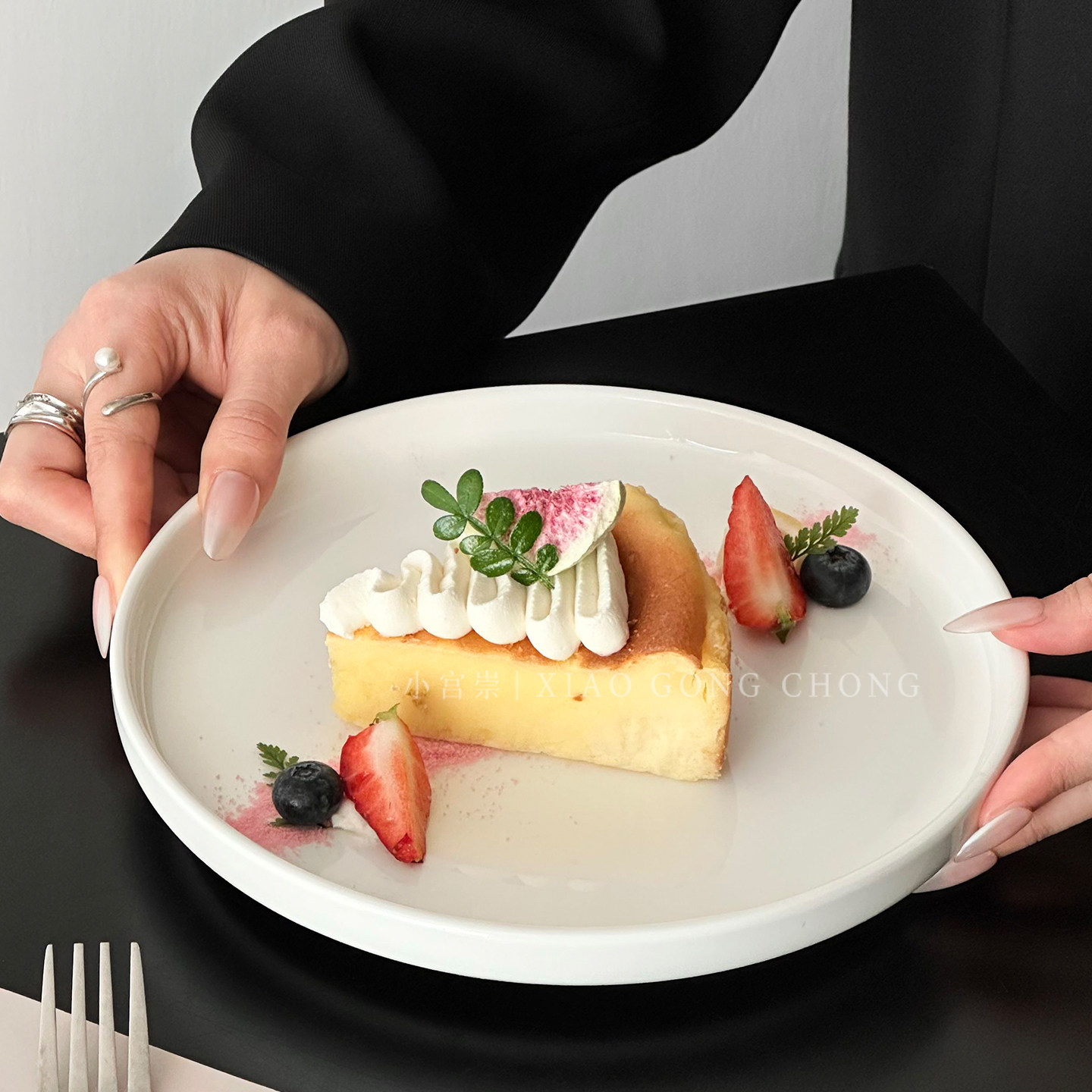 北欧风陶瓷平盘甜品盘西餐盘菜盘