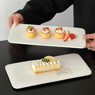 日式寿司陶瓷长方平盘西餐牛排盘