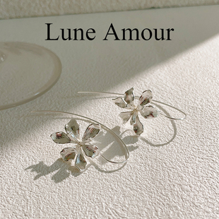 Lune Amour长针小众设计耳钉女时尚复古轻奢高级感耳饰2025新款