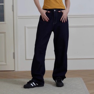 春夏百搭休闲裤 ARCHIVUM 2024款 复古90s微弹水洗直筒牛仔裤 美式