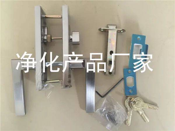 50净化门锁 名门AF0542钢拉丝ET 洁净室门锁 彩钢板静音门锁