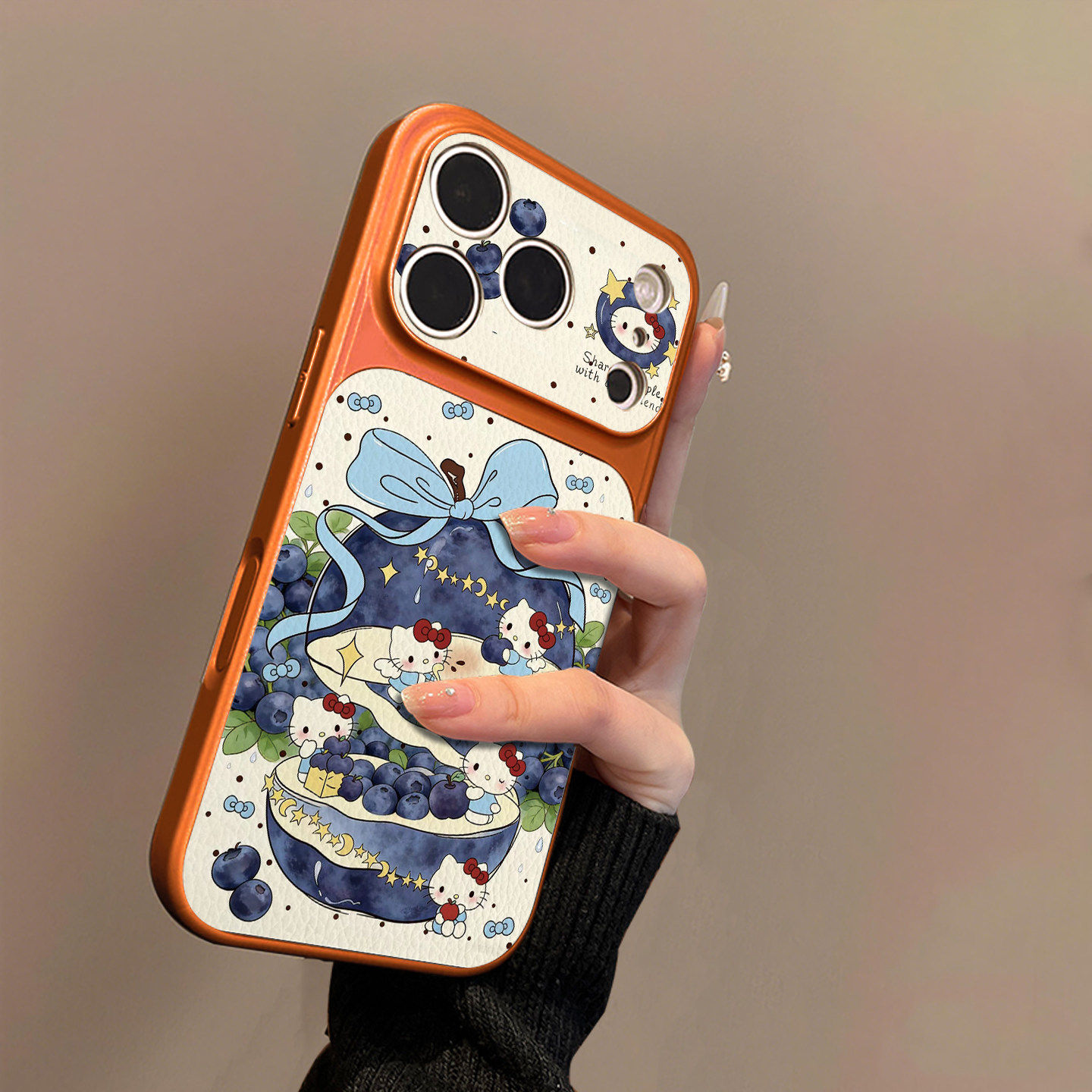 蓝莓kt猫适用苹果17promax手机壳iPhone16pro新款15plus防摔14马年男13pro女款17air情侣全包16plus保护套