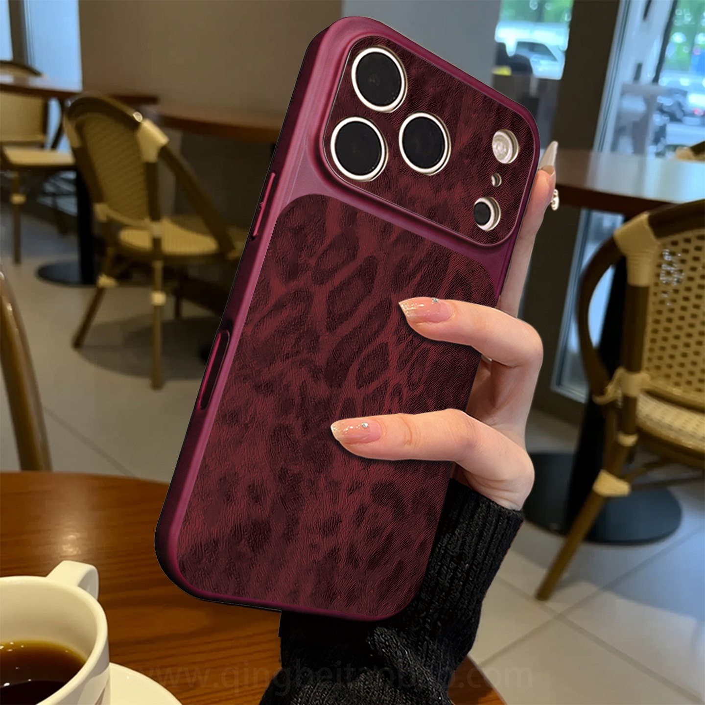 深色豹纹磁吸适用苹果18p
