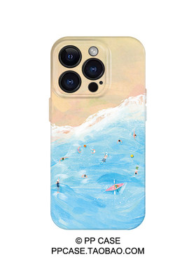 夏日沙滩游泳 适用苹果17手机壳菲林二合一nova13华为p80mate70小米15艺术opporen14vivo荣耀300iPhone16新款
