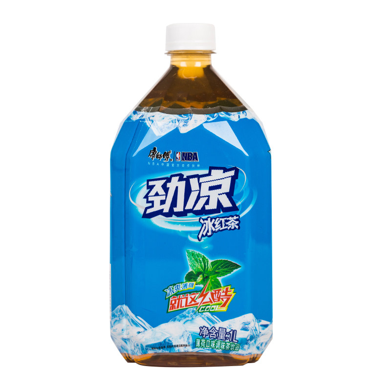 康师傅劲凉冰红茶薄荷口味调味茶1l/瓶