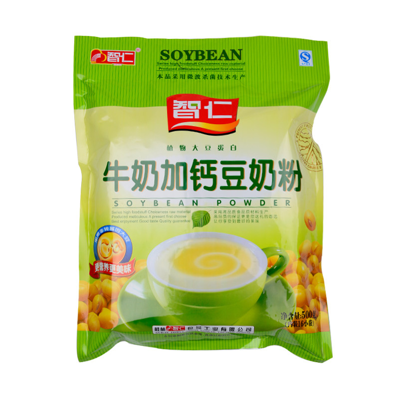 智仁牛奶加钙豆奶粉500g