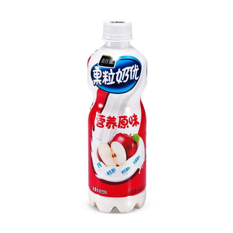 美汁源果粒奶优原味水果牛奶饮料 450g/瓶