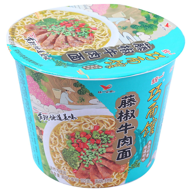 统一巧面馆藤椒牛肉味桶面