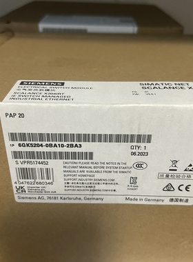 6GK5204-0BA10-2BA3 西门子X204IRT 交换机 6GK5204-0BA10-2BA3