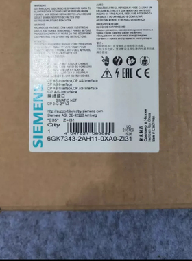 6GK7343-2AH11-0XA0西门子CP343-2P通信处理器6GK73432AH110XA0