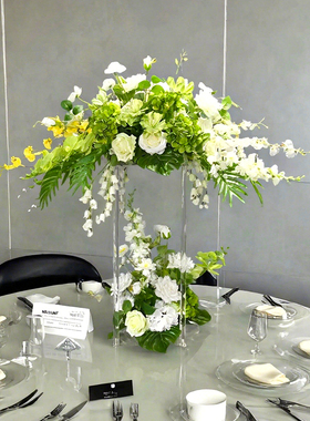 酒店婚礼宴会亚克力桌花仿真花