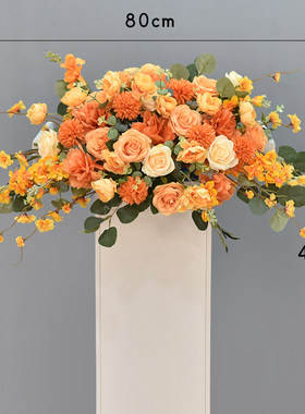 讲台花仿真花高档商务桌花挂花