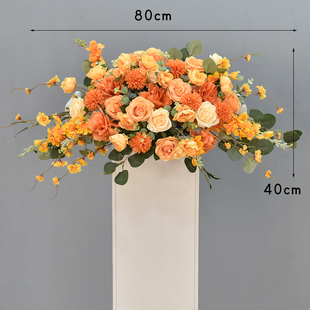 2025新款演讲台讲台花假花仿真花会议室桌面摆花发言台装饰台花