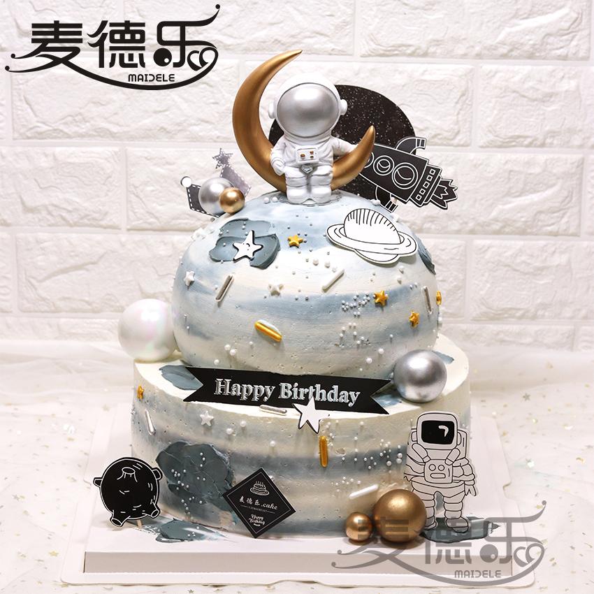 上海苏州宇航员太空满月生日蛋糕