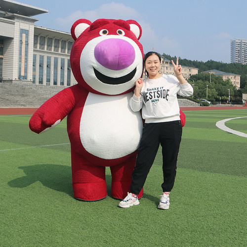 草莓熊充气人偶服装卡皮巴拉玩偶