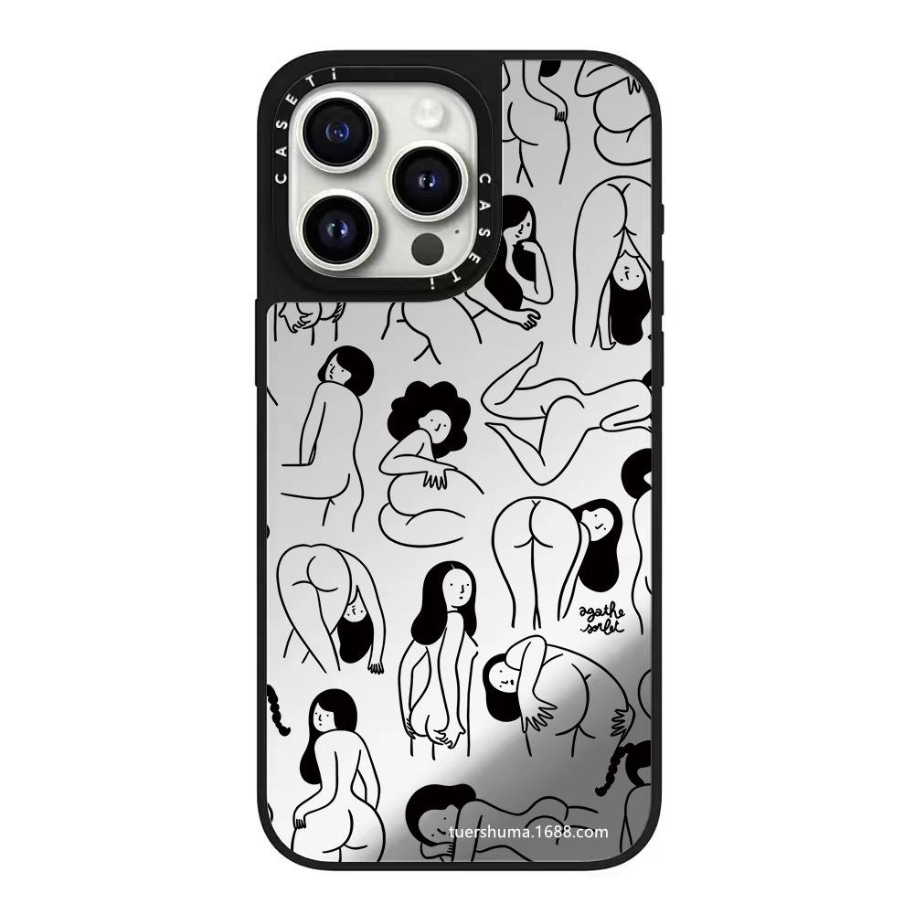 CASETi华强北代购 高品质简约素描系列苹果16适用iphone15 14pro1
