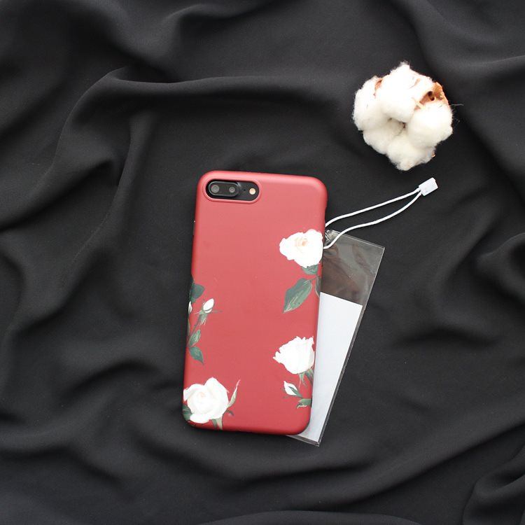 ¼òÔ¼°×ɫõ¹å»¨iphone7ÊÖ»ú¿ÇÆ»¹û6/6s/plus´´ÒâÎÄÒÕ³±Å®¿î±£»¤Ì×