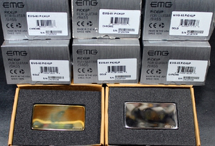美产EMG 81 85 60 81X 85X主动吉他免焊接拾音器金色银色封闭盖