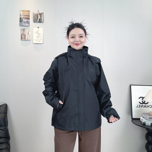 加肥大码连帽拉链夹克冲锋衣外套