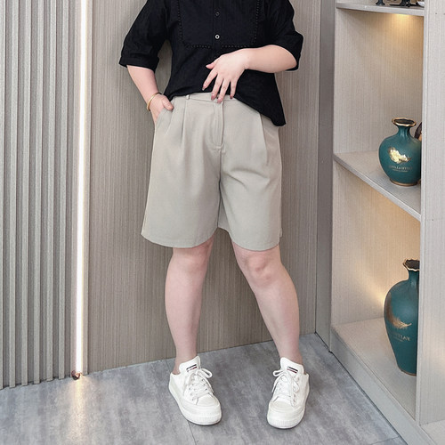 大码女装五分西装短裤夏季新款