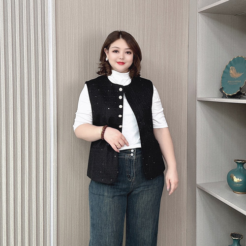 2025秋季大码西装马甲外套女背心