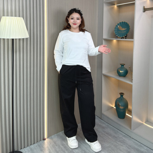 大码女装春秋宽松休闲显瘦工装裤