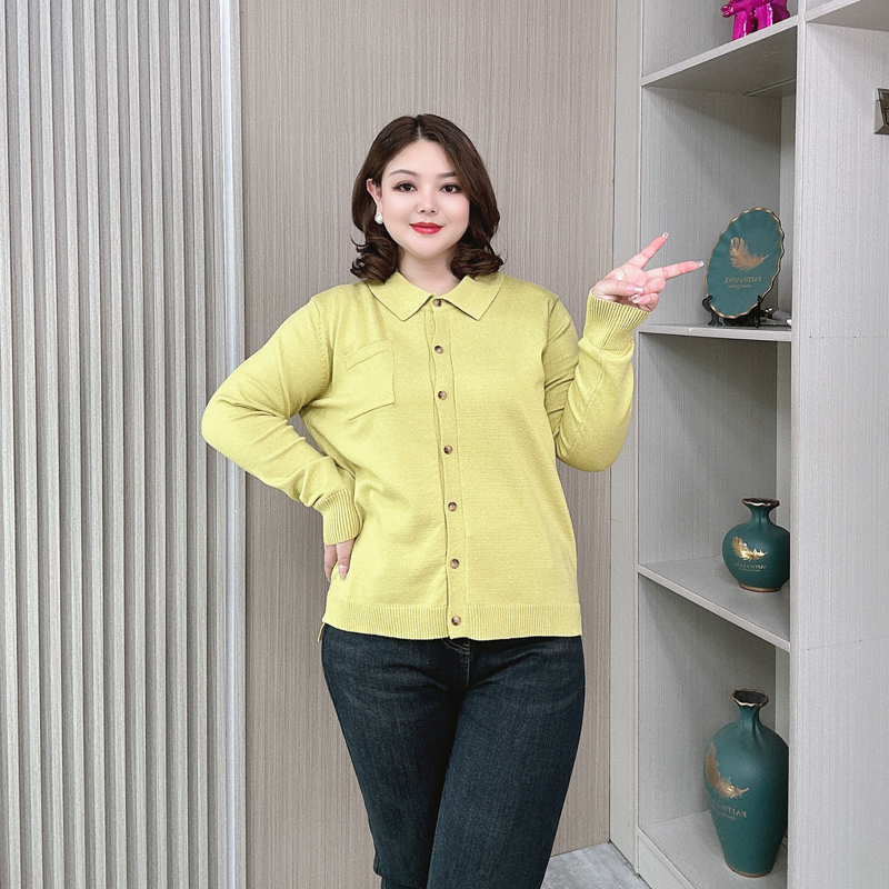 秋冬季大码针织衫女不规则毛衣