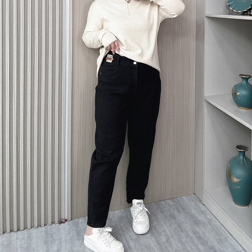 2025秋季大码牛仔裤女显瘦哈伦裤