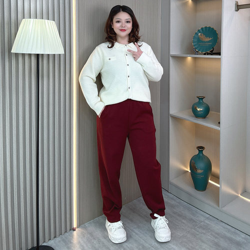 大码胖妹妹秋季新款休闲哈伦裤