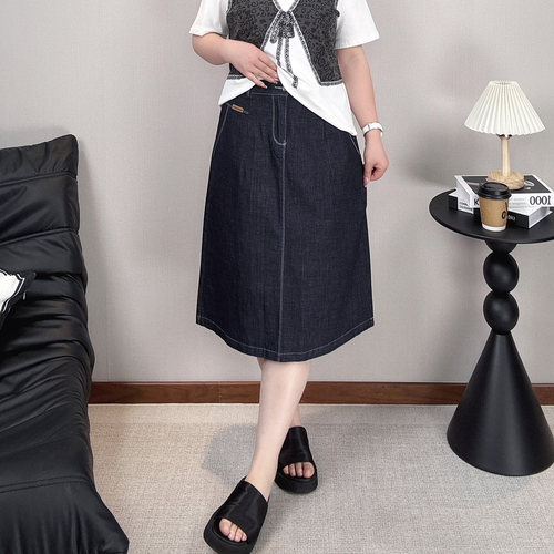 复古牛仔半身裙女夏休闲A字裙子