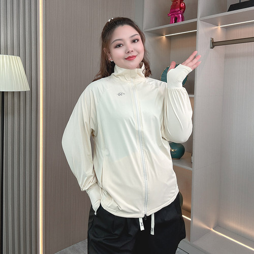 加肥加大码百搭纯色冰丝防晒衣女