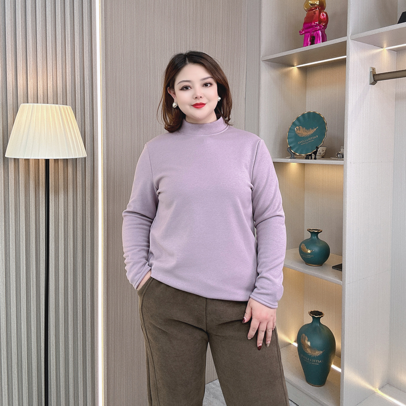 秋冬款大码内搭一体绒保暖打底衫