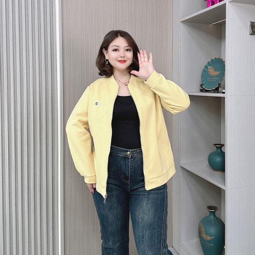2025春秋季大码外套女显瘦棒球服
